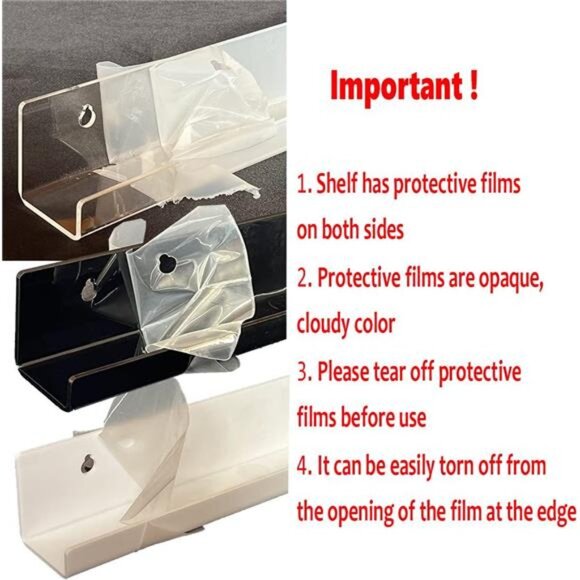 3Pack Vinyl Record Wall Mount Holder-12Inch Clear Acrylic Shelf for Vinyl Record - Picture 2 of 7